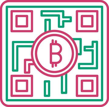 bitcoin qr pago código vector