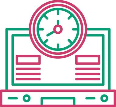 System Time Digital Clock vector