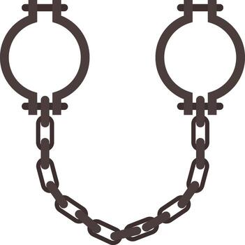 Chains Shackles Flat Illustration. Clean Icon Design Element on Isolated White Background vector