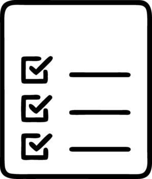 Organized inventory list featuring clear checkboxes for efficient task completion and item tracking in a clean format vector