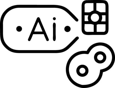 resumen circular color muestras y enclavamiento engranaje elementos representando ai innovación y creativo diseño procesos vector