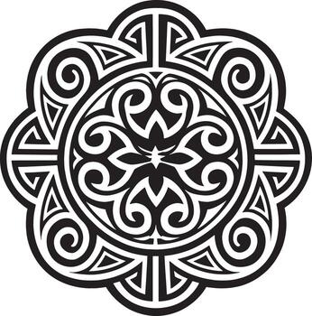 Intricate celtic knot mandala design with swirling patterns and geometric symmetry vector
