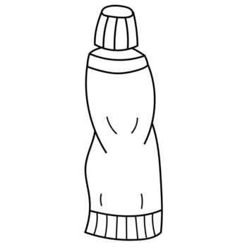 minimalista negro línea dibujo de un pasta dental tubo en un garabatear estilo aislado en blanco antecedentes vector