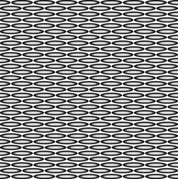 sin costura textura en el formar de un monocromo geométrico modelo de negro y gris óvalos en un blanco antecedentes vector