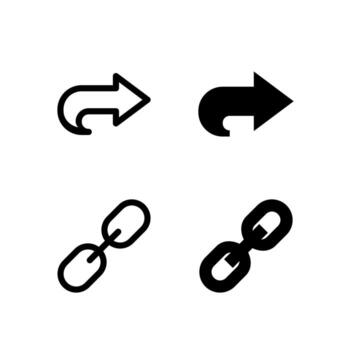 Creative Share and Link Icon Set for Modern Interface and UX Design vector