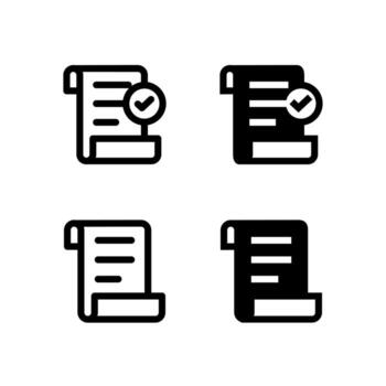 Creative Invoice and Receipt Icon Set for Modern Interface and UX Design vector