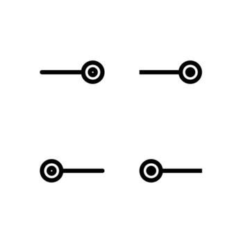 inteligente palanca en y palanca apagado icono conjunto en sólido y contorno estilos para ui vector