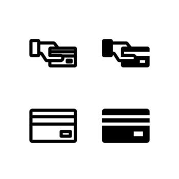 Payment and Credit Card Icon Collection for App and Web UI Design vector