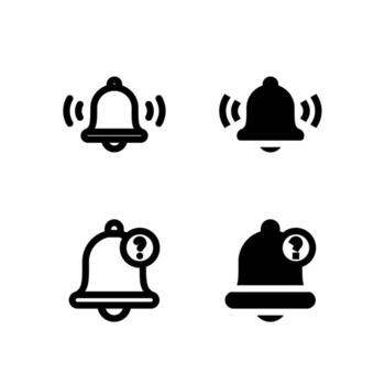 Smart Alert and Info Icon Set in Solid and Outline Styles for UI vector