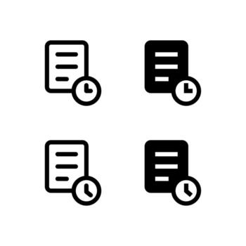 History and Recent Icon Collection for App and Web UI Design vector