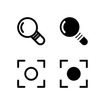 Search and Scan Icon Collection for App and Web UI Design vector