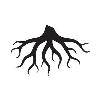 Tangled root art symbolizing natural complexity chaos and life energy vector