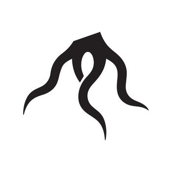 Sharp structural fibrous root symbolizing stability precision and design vector