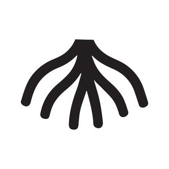 Hexagonal framed root showing structured harmony and balanced design vector