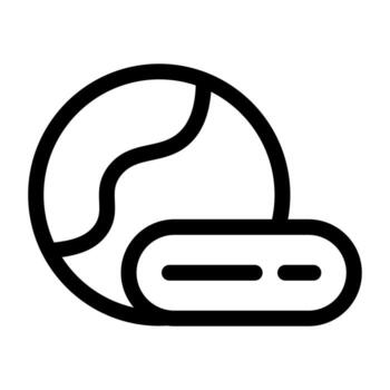 An outline symbol of a cloud with an arrow, indicating server archive or data storage. vector