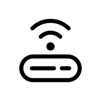 un lineal gráfico de un servidor con un Wifi símbolo, indicando inalámbrico servidor acceso. vector