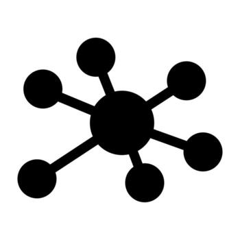 A filled graphic of two linked plugs, symbolizing a network connection. vector