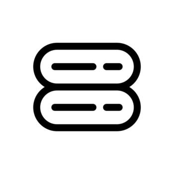 A linear graphic depicting two interconnected servers, representing a dual server setup. vector