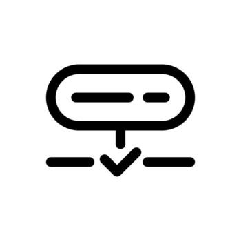 A simple line icon of a server with a network line, signifying a connected server. vector