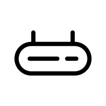 An outline symbol of a single generic server rack unit. vector