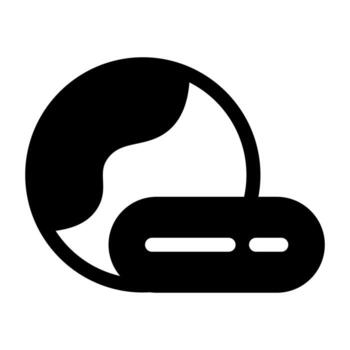 A filled symbol of a cloud with an arrow, indicating server archive or data storage. vector