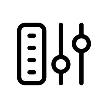 An outline icon of a network hub with a gear, for network settings. vector