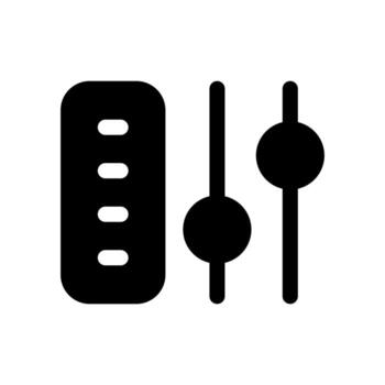 A solid icon of a network hub with a gear, for network settings. vector