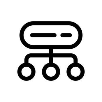 An outline icon of a ring structure, representing network topology or architecture. vector