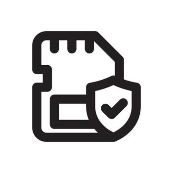 un línea estilo icono de un proteger con apilado monedas simbolizando financiero seguridad o activo proteccion. vector