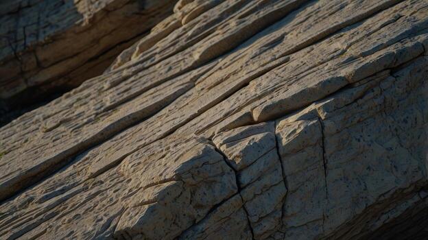 Abstract Close-Up View of Rock Formation with Lines and Fracture Patterns photo