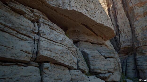 Magnificent Rocky Walls and Desert Landscape showcasing layers of sediment photo