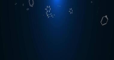 Scattering different variants of the design of the structural formulas of pyridine. Chemical fantasies. Abstract animation.655 video