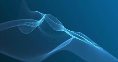 A wave-like stream of many luminous dots creates the effect of a digital surface. Fluid and abstract movement symbolizes data, sound, or energy. Looping seamless animation.117 video