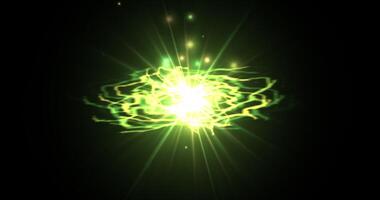 astratto raggiante sfera o stella con pulsante neon leggero raggi emanando a partire dal suo nucleo, ideale per energia, Magia, o cosmico temi2 video