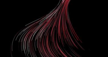 Moving color tracks on a black background. Flow of information. Abstract background.121 video