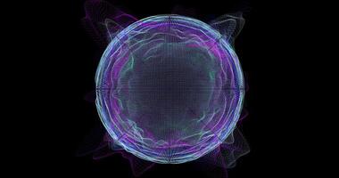 A pulsating energy sphere created from many small elements. An abstract form that symbolizes power, data, or a scientific phenomenon. Looping seamless animation.113 video