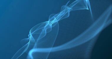 A wave-like stream of many luminous dots creates the effect of a digital surface. Fluid and abstract movement symbolizes data, sound, or energy. Looping seamless animation.119 video