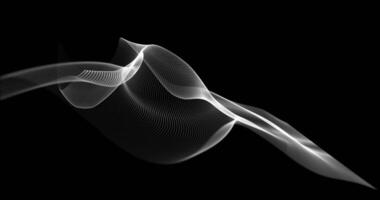 A wave-like stream of many luminous dots creates the effect of a digital surface. Fluid and abstract movement symbolizes data, sound, or energy. Looping seamless animation.122 video