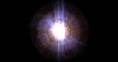 abstrakt lysande sfär eller stjärna med pulserande neon ljus strålar utstrålande från dess kärna, idealisk för energi, magi, eller kosmisk teman4536 video