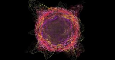 A pulsating energy sphere created from many small elements. An abstract form that symbolizes power, data, or a scientific phenomenon. Looping seamless animation.115 video