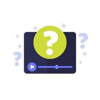 explainer icon, manual or instruction , flat design vector