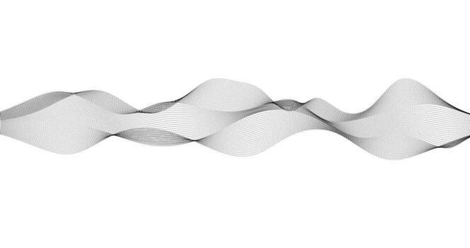 Radio Signal Wave of particles Abstract Futuristic technology style vector