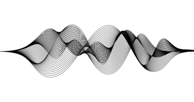 Radio Signal wave element Digital frequency track equalizer line on Blank background vector