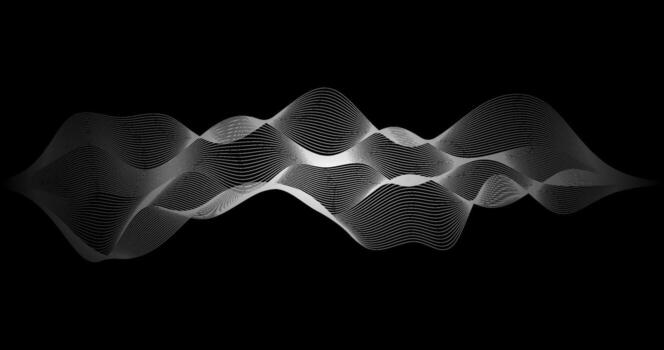 Communication Radio Signal waves dynamic Black and white Pattern vector