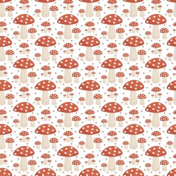 sin costura repitiendo modelo con salvaje hongo. vector