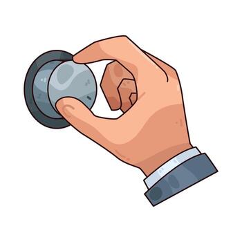 mano torneado un mando ilustración vector