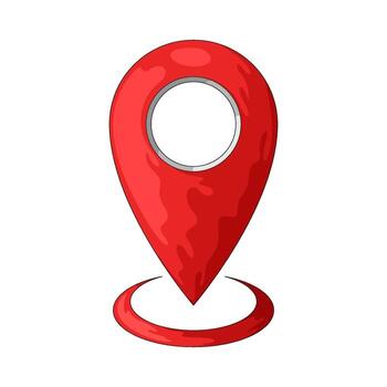 ilustración de un rojo mapa puntero vector