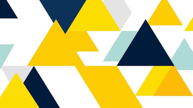 a abstract yellow and navy triangle pattern vector