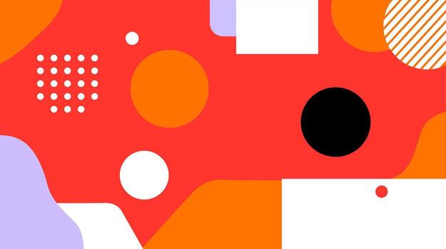 un negrita geométrico formas y patrones collage vector