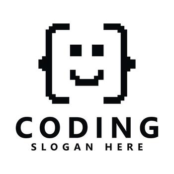 a logo for coding vector